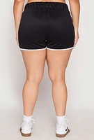 Womens Plus Size 08 Dolphin Shorts, Black, Size 1X