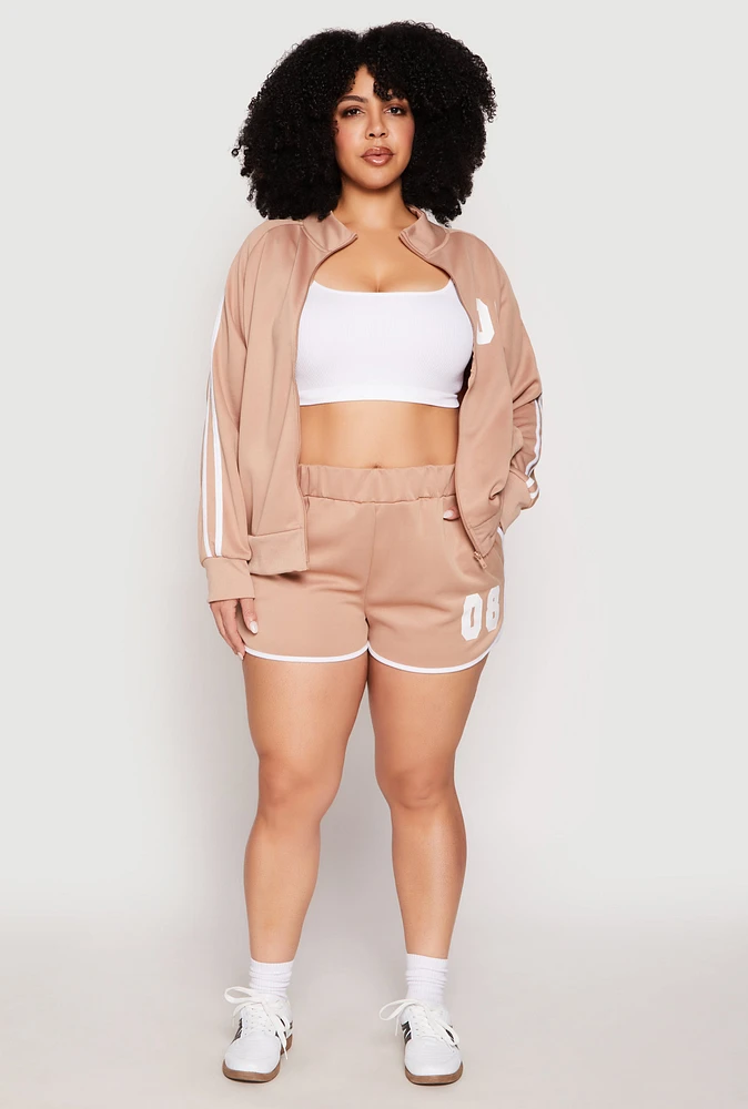 Womens Plus Size 08 Dolphin Shorts, Khaki, Size 3X