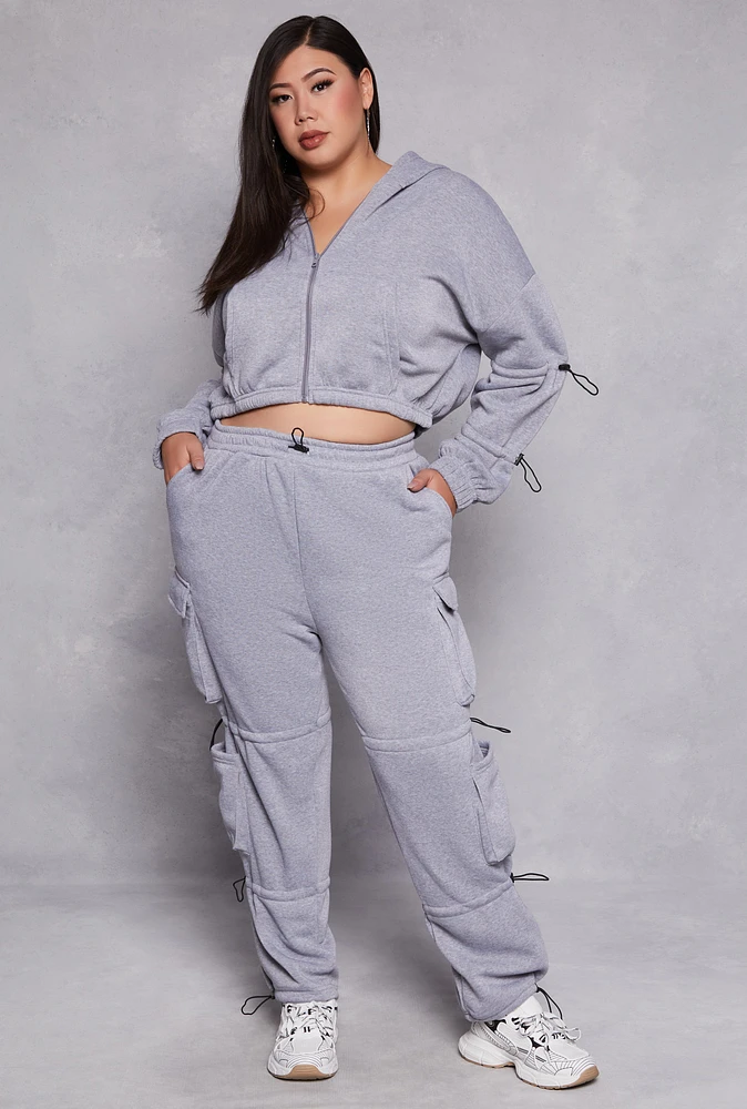 Womens Plus Toggle Drawstring Detail Sweatpants,