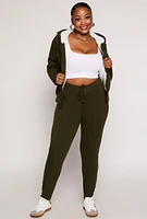 Womens Plus Sherpa Lined Zip Front Hoodie, 1X