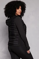 Womens Plus Puffer Track Jacket,