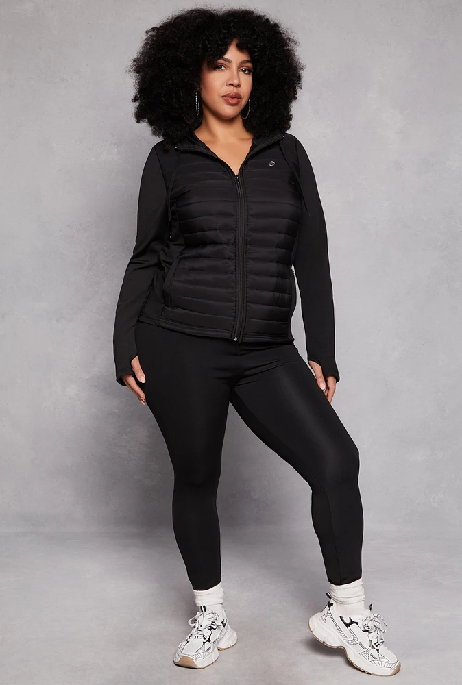 Womens Plus Size Basic Activewear Leggings, Black, Size 3X
