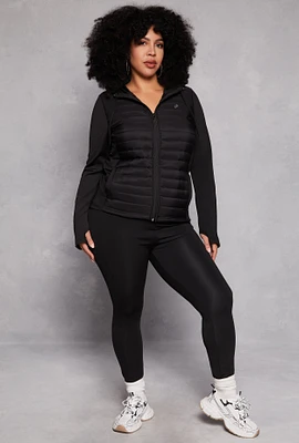 Womens Plus Size Basic Activewear Leggings, Black, Size 3X