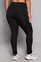 Womens Plus Size Basic Activewear Leggings, Black, Size 3X