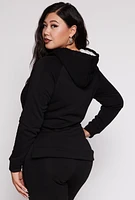 Womens Plus Size East Coast NY Graphic Pullover Hoodie, Black, Size 3X