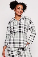Womens Plus Size Fleece Half Zip Hoodie, Green, Size 3X