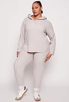 Womens Plus Size Fleece Lined Drawstring Joggers, Grey, Size 3X