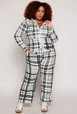 Womens Plus Fleece Straight Leg Sweatpants,