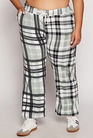 Womens Plus Fleece Straight Leg Sweatpants,