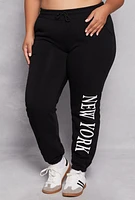 Womens Plus City Graphic Sweatpants,