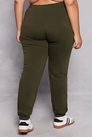 Womens Plus Size City Graphic Sweatpants, Green, Size 3X