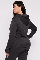 Womens Plus Size Yes Im Cold Hoodie, Grey, Size 1X