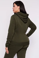 Womens Plus Size Yes Im Cold Hoodie, Green, Size 2X