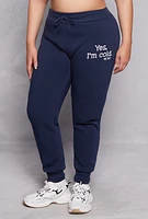 Womens Plus Yes Im Cold Joggers,