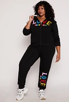 Womens Plus Love Yourself Joggers,