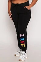 Womens Plus Love Yourself Joggers,