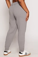 Womens Plus Brushed Knit Drawstring Joggers,