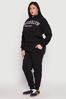 Womens Plus Fleece Brooklyn Pullover Hoodie, 2X