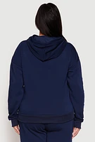 Womens Plus Fleece Brooklyn Pullover Hoodie,