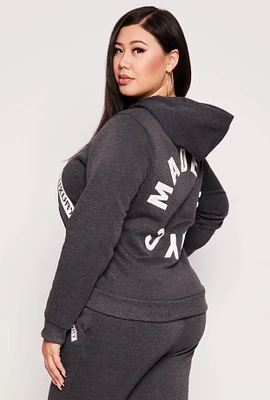 Womens Plus Fleece Luxury Graphic Hoodie,