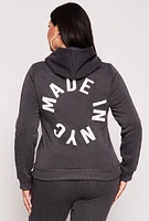 Womens Plus Fleece Luxury Graphic Hoodie,