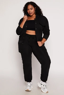 Womens Plus Cargo Sweatpants,