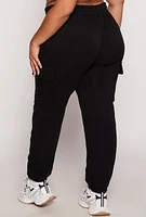 Womens Plus Cargo Sweatpants, 3X