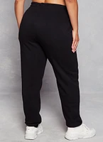 Womens Plus Fleece Drawstring Joggers,