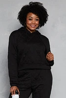 Womens Plus Quilted Hoodie,