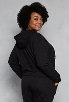 Womens Plus Quilted Hoodie,