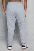 Womens Plus Quilted Toggle Drawstring Joggers,