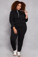 Womens Plus Fleece Pullover Hoodie,