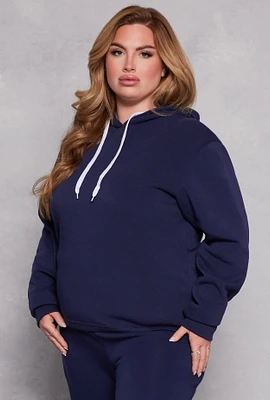 Womens Plus Fleece Pullover Hoodie, 1X