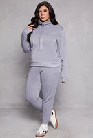Womens Plus Funnel Neck Sweatshirt,