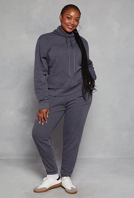 Womens Plus Size Drawstring Pocket Sweatpants, Grey, Size 3X