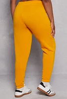 Womens Plus Size Drawstring Pocket Sweatpants, Yellow, Size 3X