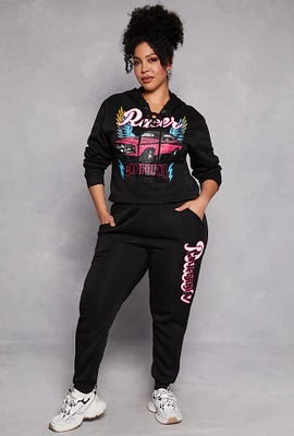 Womens Plus Racer California Joggers, 1X