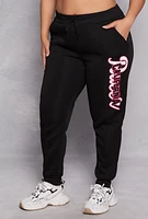 Womens Plus Racer California Joggers, 1X