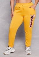 Womens Plus Size Racer California Joggers, Yellow, Size 3X