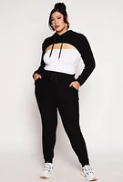 Womens Plus Geometric Patterned Joggers, 3X