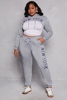 Womens Plus Size New York Bolero Sweatshirt, Grey, Size 1X