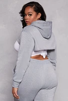 Womens Plus Size New York Bolero Sweatshirt, Grey, Size 1X