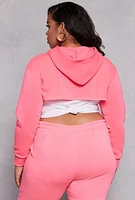 Womens Plus Size New York Bolero Sweatshirt, Pink, Size 2X