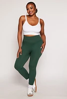 Womens Plus Seamless Cable Knit High Waist Leggings, 2X-3X