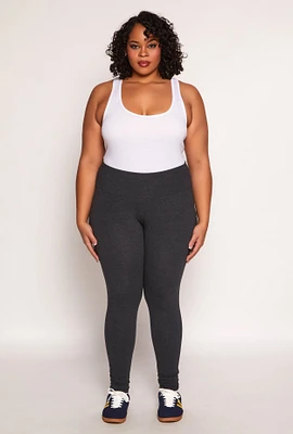 Womens Plus High Waist Leggings, 1X
