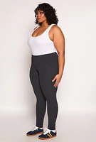 Womens Plus High Waist Leggings, 1X