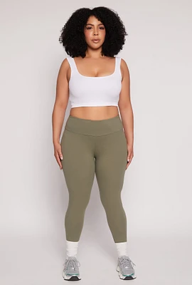 Womens Plus High Waist Leggings,