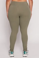 Womens Plus Size High Waist Leggings, Green, Size 3X