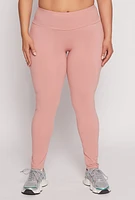 Womens Plus Size High Waist Leggings, Pink, Size 2X