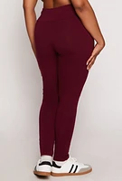 Womens Plus Solid High Waist Cell Phone Pocket Leggings,